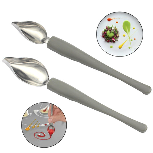 Chef Decoration Pencil Anti-slip Accessories Draw Tools Stainless Steel Portable Mini Sauce Painting Coffee Spoon Kitchen Home - Great Stuff OnlineGreat Stuff Online
