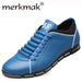 shoes Merkmak Men Casual Shoes Fashion Leather Shoes for Men Summer Men's Flat Shoes - Great Stuff OnlineGreat Stuff Online Blue Casual Shoes / 6