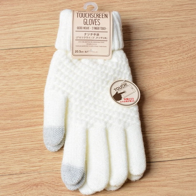 Women's Cashmere Knitted Winter Gloves - Great Stuff OnlineGreat Stuff Online Style 1 White / One Size