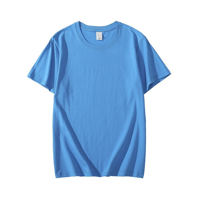 2020 Brand New Cotton Men's T-shirt Short-sleeve - Great Stuff OnlineGreat Stuff Online Lake Blue / M