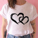 Women T-shirts with Hearts Casual Harajuku Print T-shirts Summer Women Short Sleeve Female T-shirts Vogue Women T-shirts Clothes - Great Stuff OnlineGreat Stuff Online 10 / XXXL