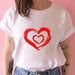 Women T-shirts with Hearts Casual Harajuku Print T-shirts Summer Women Short Sleeve Female T-shirts Vogue Women T-shirts Clothes - Great Stuff OnlineGreat Stuff Online 11 / XS