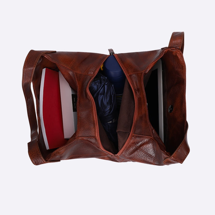 Women’s Faux Leather Oversized Tote Bag - Great Stuff OnlineGreat Stuff Online