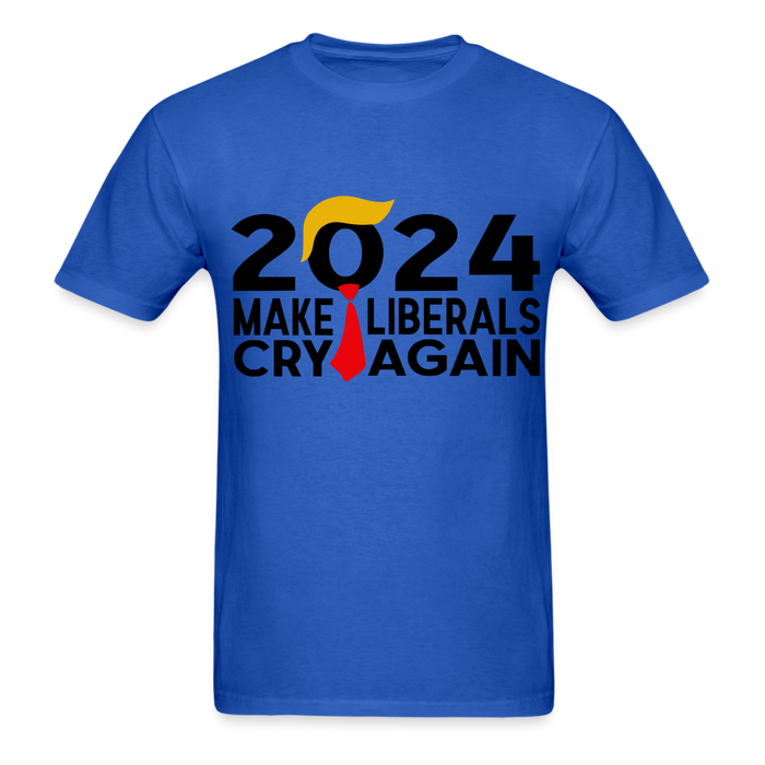 Ultra Cotton Adult T-Shirt | Gildan G2000 Make Liberals Cry Again 2024 Unisex T-Shirt - Great Stuff OnlineSPOD royal blue / S