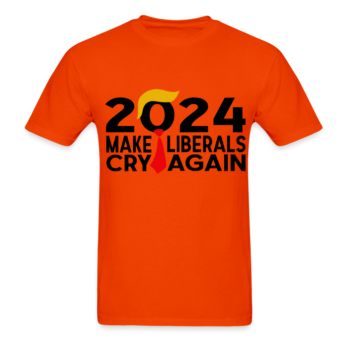 Ultra Cotton Adult T-Shirt | Gildan G2000 Make Liberals Cry Again 2024 Unisex T-Shirt - Great Stuff OnlineSPOD orange / S
