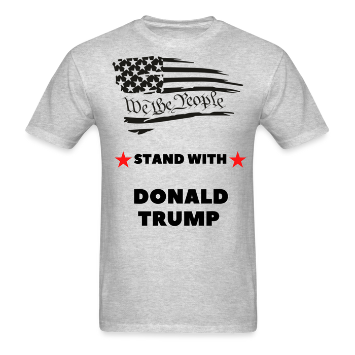 Unisex Classic T-Shirt | Fruit of the Loom 3930 We The People Stand With Trump Unisex Classic T-Shirt - Great Stuff OnlineSPOD heather gray / S