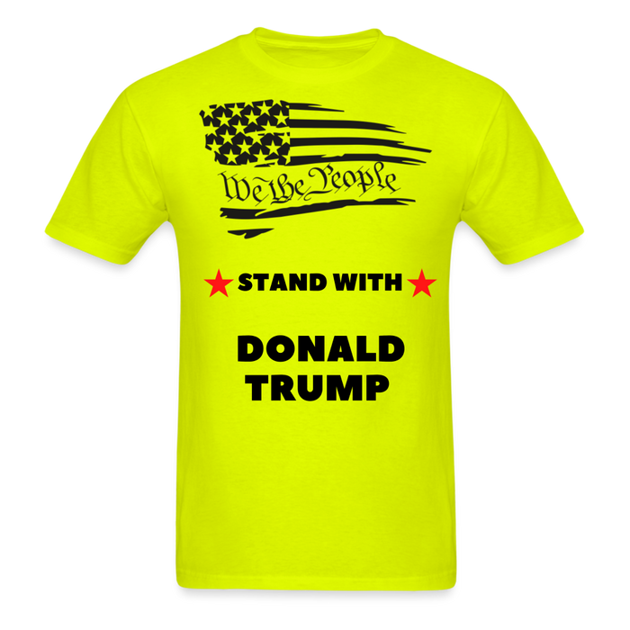 Unisex Classic T-Shirt | Fruit of the Loom 3930 We The People Stand With Trump Unisex Classic T-Shirt - Great Stuff OnlineSPOD safety green / S